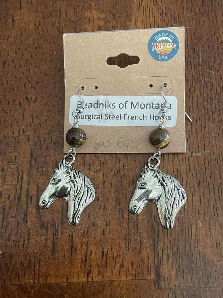 Western Collection Earrings – Handcrafted with Natural Stone & Western Charms