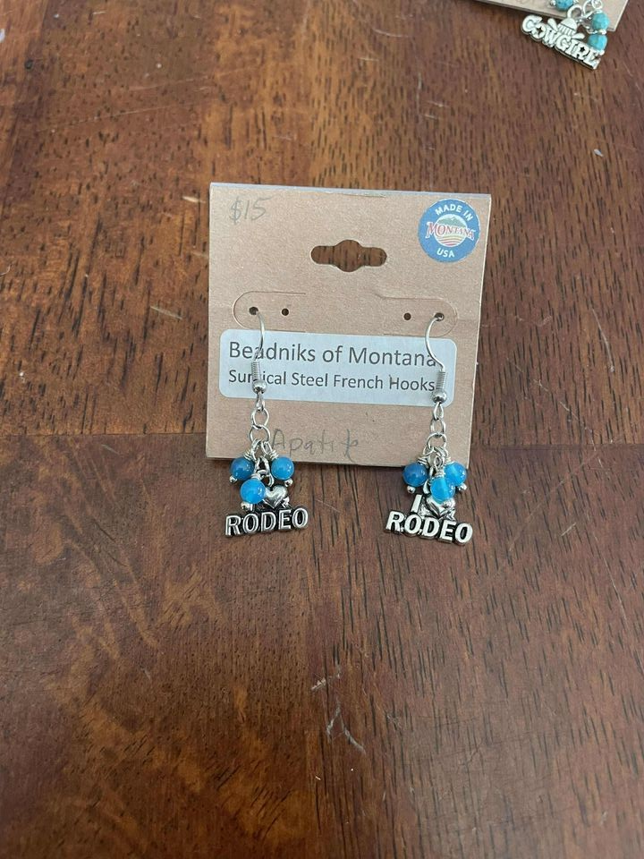 Western Collection Earrings – Handcrafted with Natural Stone & Western Charms