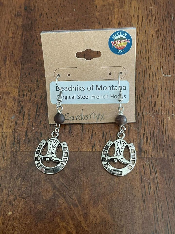 Western Collection Earrings – Handcrafted with Natural Stone & Western Charms