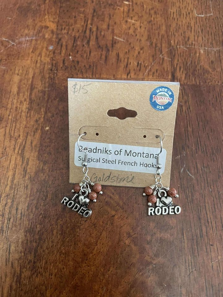 Western Collection Earrings – Handcrafted with Natural Stone & Western Charms